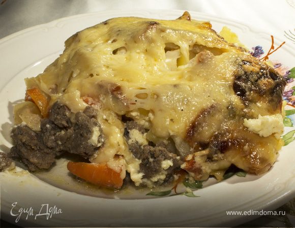 Запеканка с фаршем и цукини Запеканка с фаршем и цукини