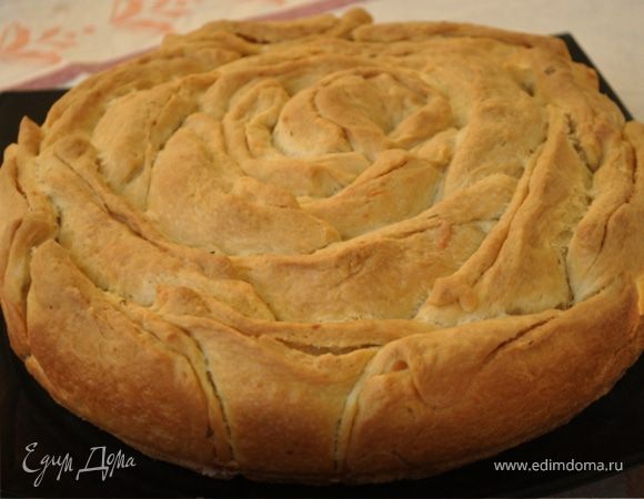 Хлеб "Роза" с сыром и укропом