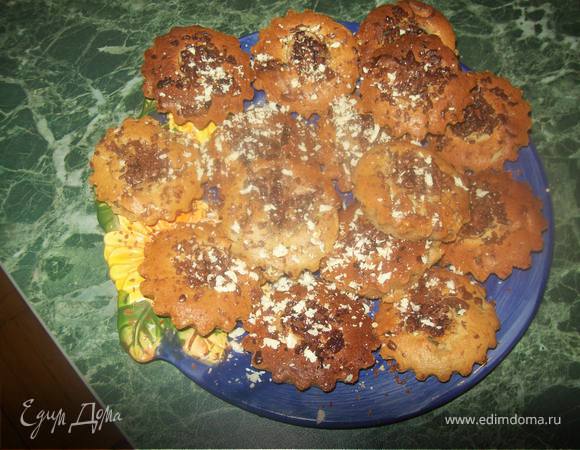 Банановые кексы и белым и тёмным шоколадом Банановые кексы и белым и тёмным шоколадом