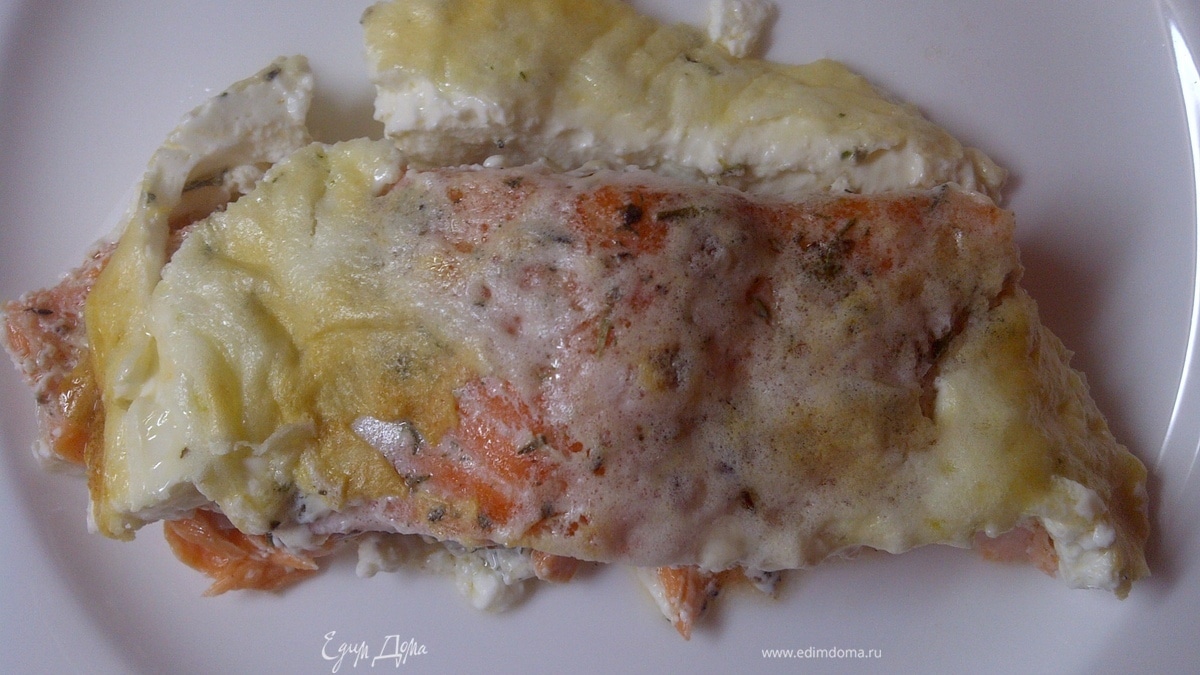 Форель, запеченная в сливках