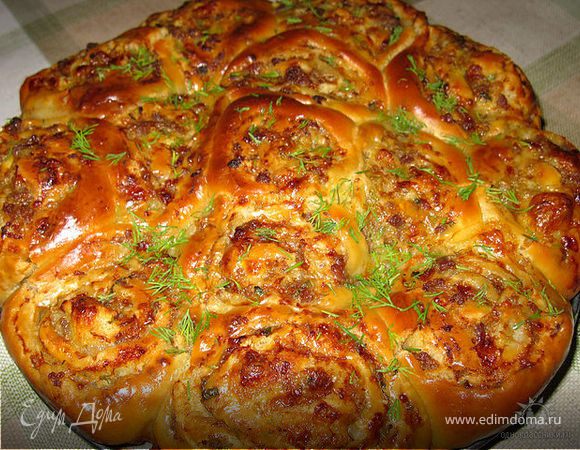 мясной пирог РОЗОЧКА 