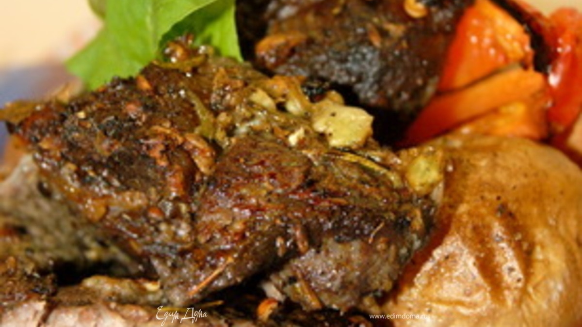 Каре барашка по-средиземноморски с печеными овощами