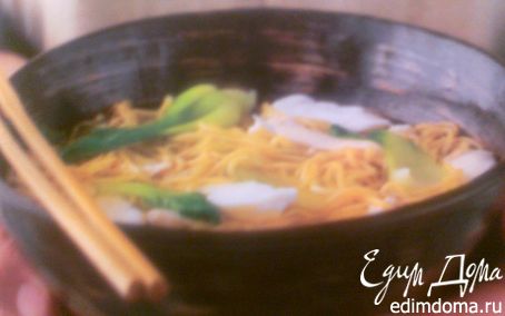 Рецепт Китайская лапша с курицей и рыбой - Cross the bridge noodles