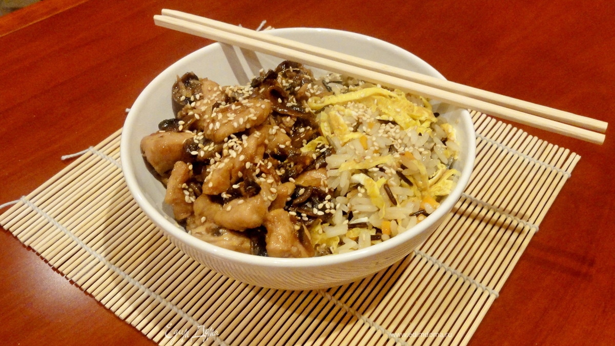 Хибачи с курицей (с соусом терияки)