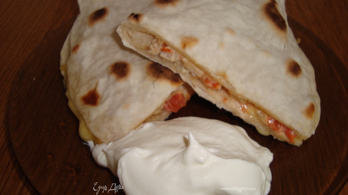 кесадия с курицей