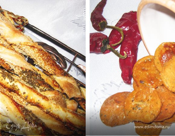 Идеи для пивного стола. №1.Томатный крекер с базиликом. №2.Слоеные спиральки с маком, кунжутом, семечками и травами. Идеи для пивного стола. №1.Томатный крекер с базиликом. №2.Слоеные спиральки с маком, кунжутом, семечками и травами.