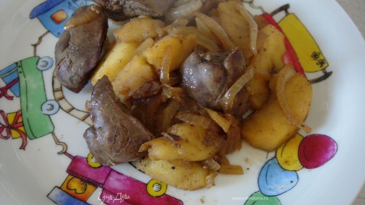 Нежная куриная печеночка для наших деток
