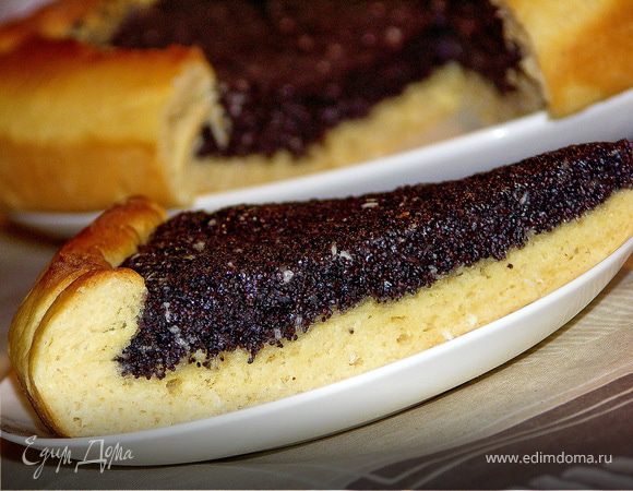 Пирог с маково-кокосовым кремом