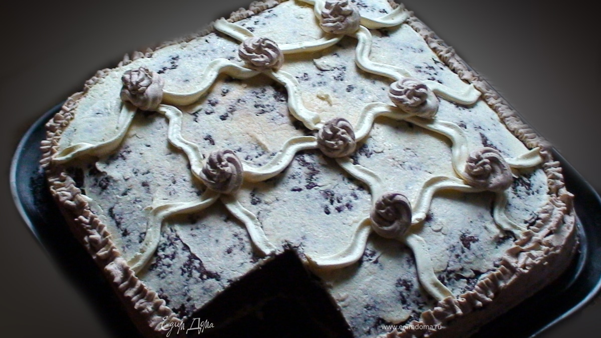 Шоколадный бисквит сеточка