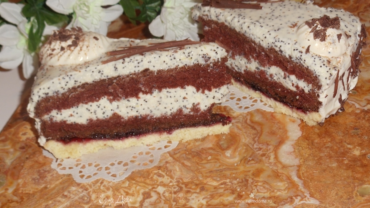 Торт с маковым кремом "фантазия"