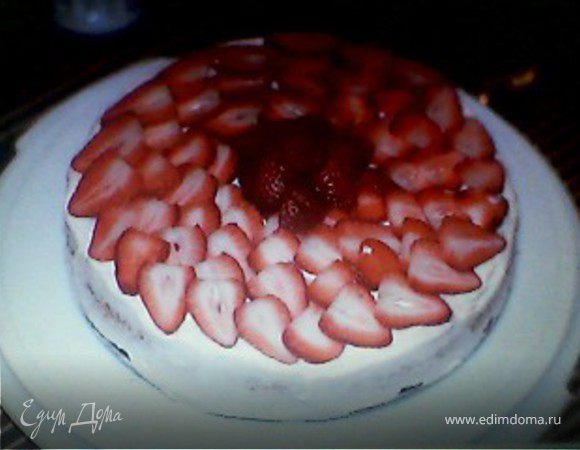 Бисквитный торт"Творожное наслаждение"