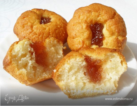 Кексы "Улет" с яблочным джемом