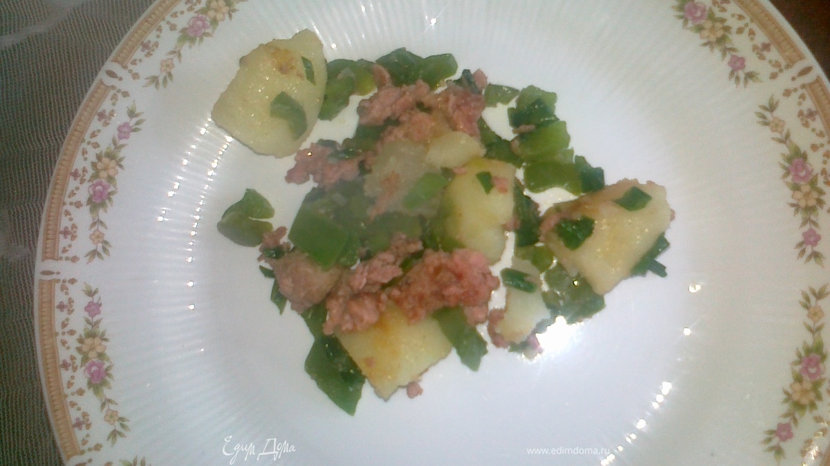 Хрустящая картошка с кинзой