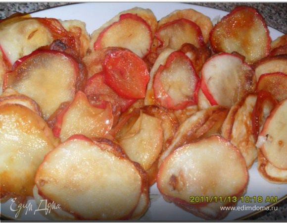 Оладьи на рисовой каше с яблоками