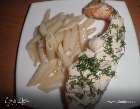 Лосось с макаронами Лосось с макаронами