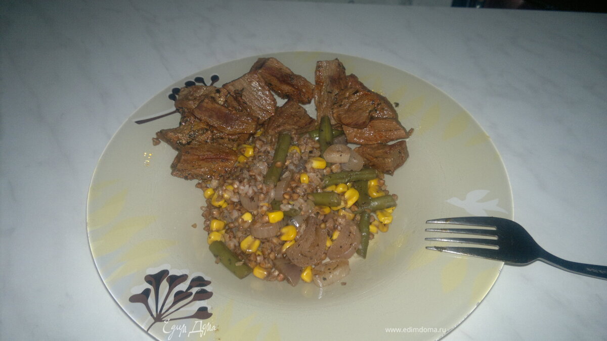 Гречетто вариант номер два + говядина в классическом южном стиле.