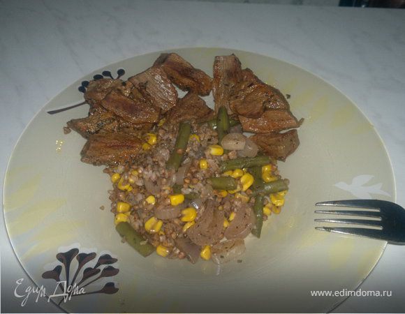 Гречетто вариант номер два + говядина в классическом южном стиле.