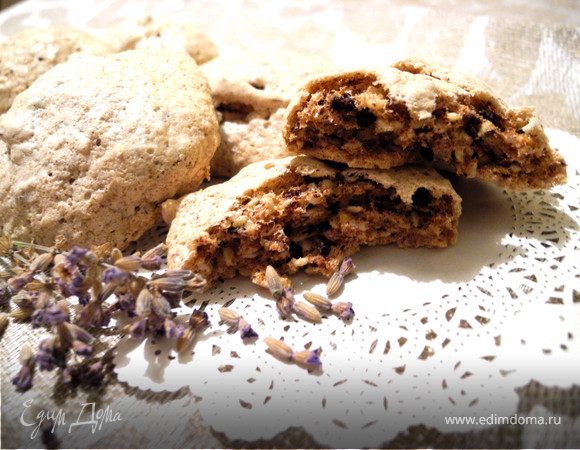 Кунжутное печенье с шоколадом