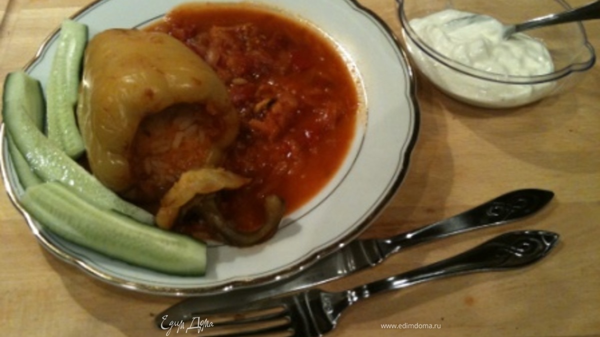 Перец фаршированный вегетарианский