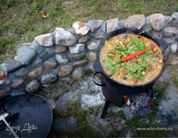 Баранина с овощами в казане Баранина с овощами в казане