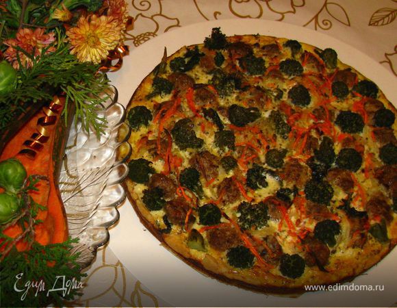 Вкусняшка с мясными шариками и брокколи для Черешенки