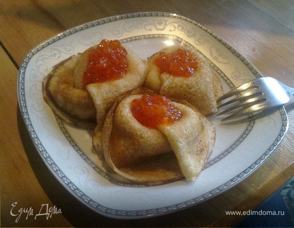Блинчики с красной икрой Блинчики с красной икрой
