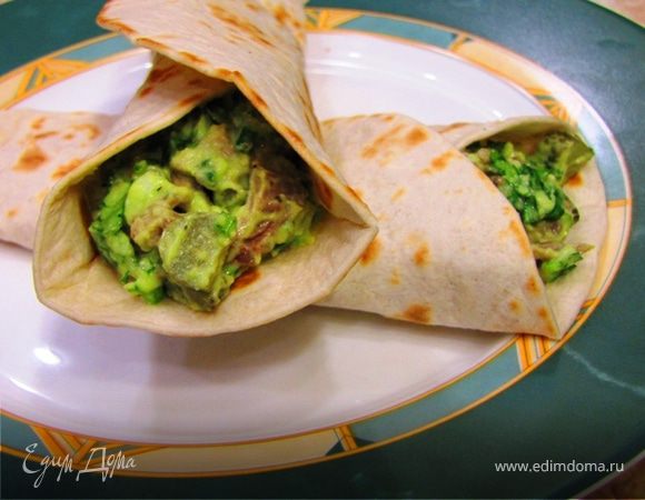 Тортильи с мясом и гуакамоле