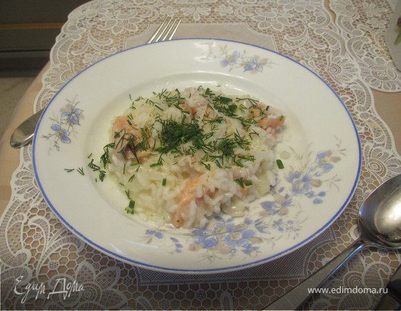 Изысканное ризотто с лососем Изысканное ризотто с лососем