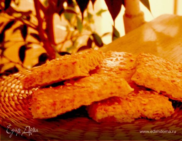 Соленое печенье из пива с кунжутом Соленое печенье из пива с кунжутом