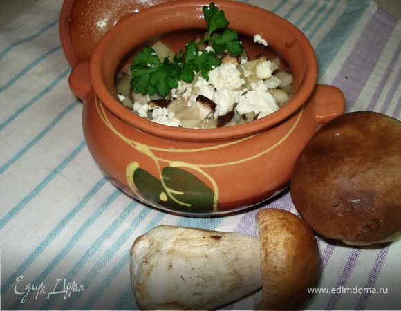 Жаркое с белыми грибами