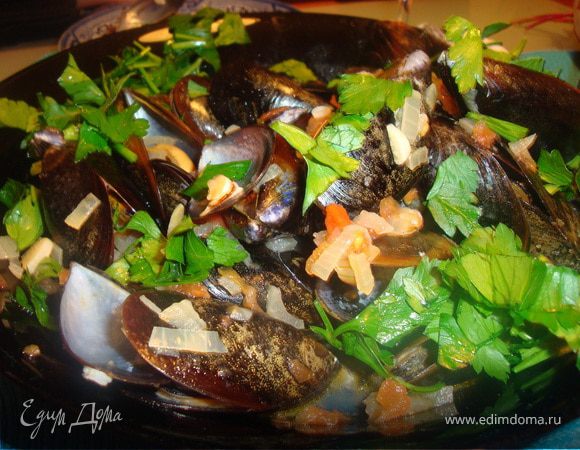 Moules a la provencale. Мидии Moules a la provencale. Мидии