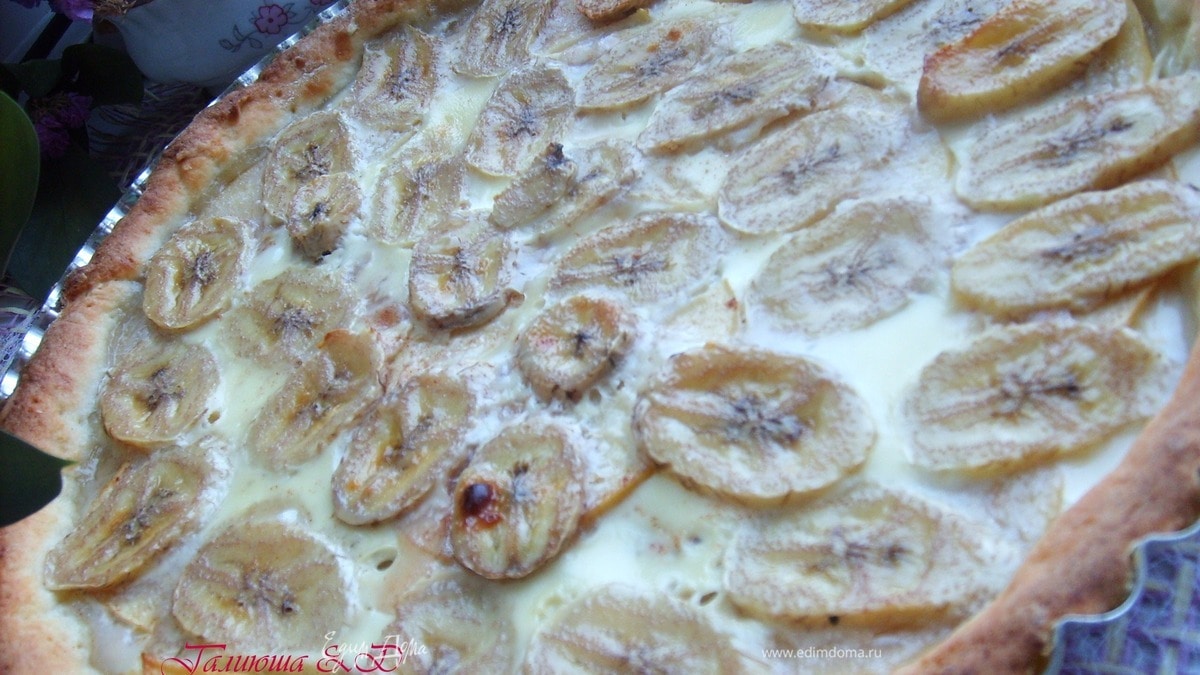 Яблочно-банановый пирог