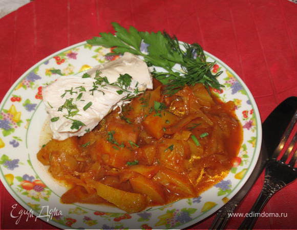 Карри из белокочанной капусты Карри из белокочанной капусты