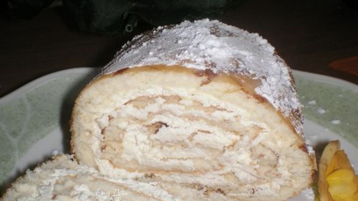 Сладкий омлетовый рулет