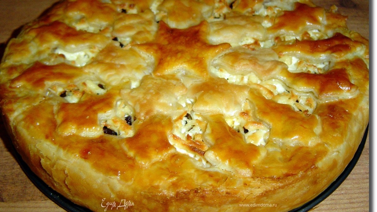 Пирог "Зимние узоры" 