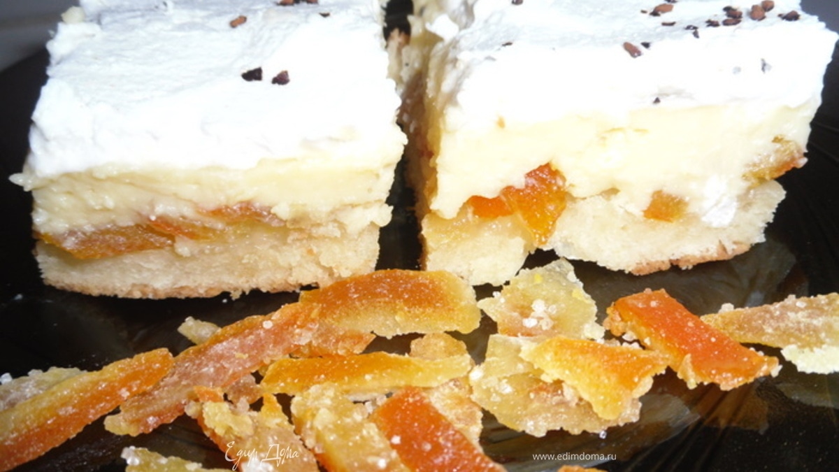 Лимонный пирог с цукатами из цитрусовых