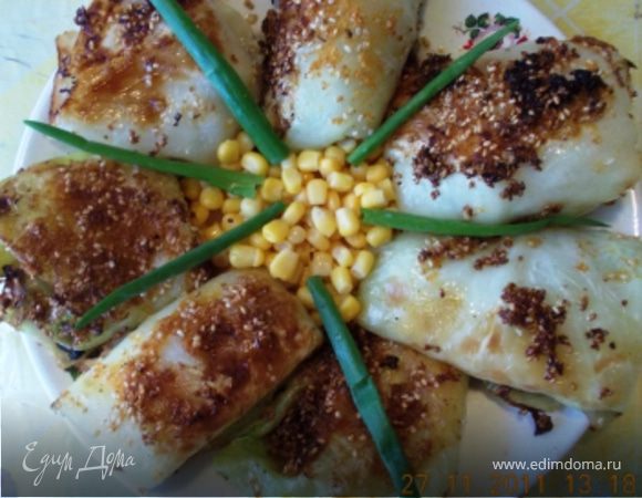 капустные конвертики с кукурузой капустные конвертики с кукурузой