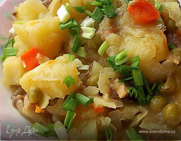 Рагу с квашеной капустой и грибами Рагу с квашеной капустой и грибами