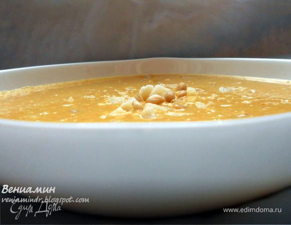 Чечевично-морковный суп-пюре с имбирем