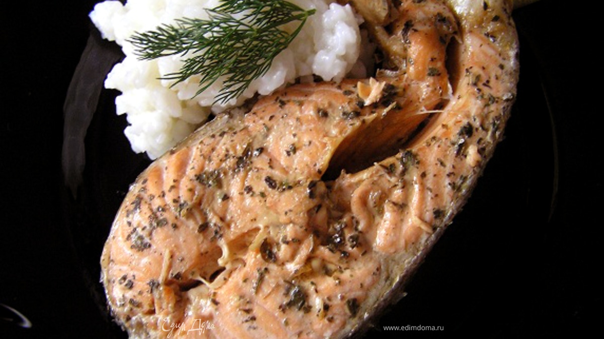 Форель в соусе терияки с базиликом