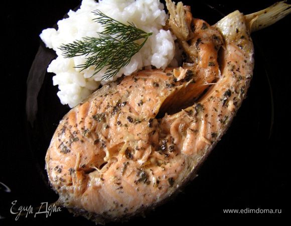 Форель в соусе терияки с базиликом