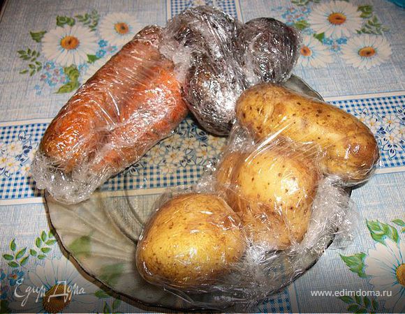 Отварные в СВЧ овощи для салатов, винегретов и шуб