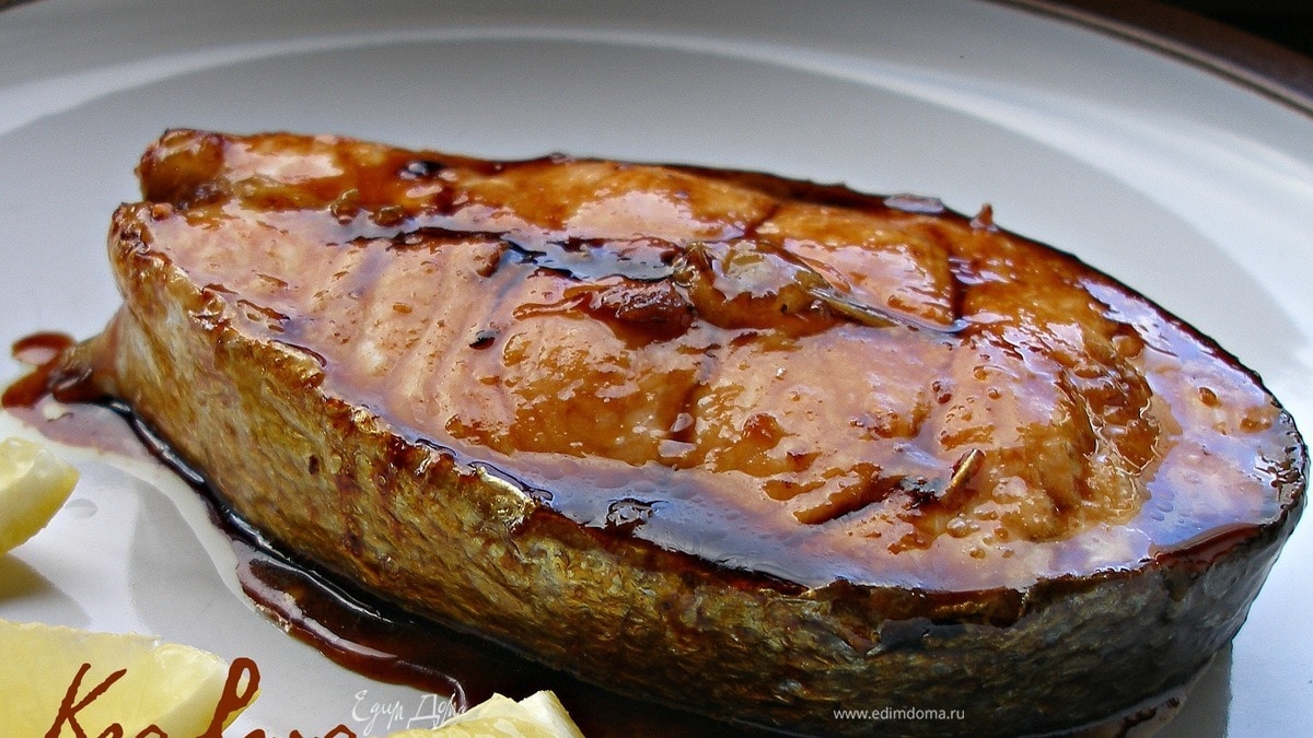 Сёмга в соевой глазури