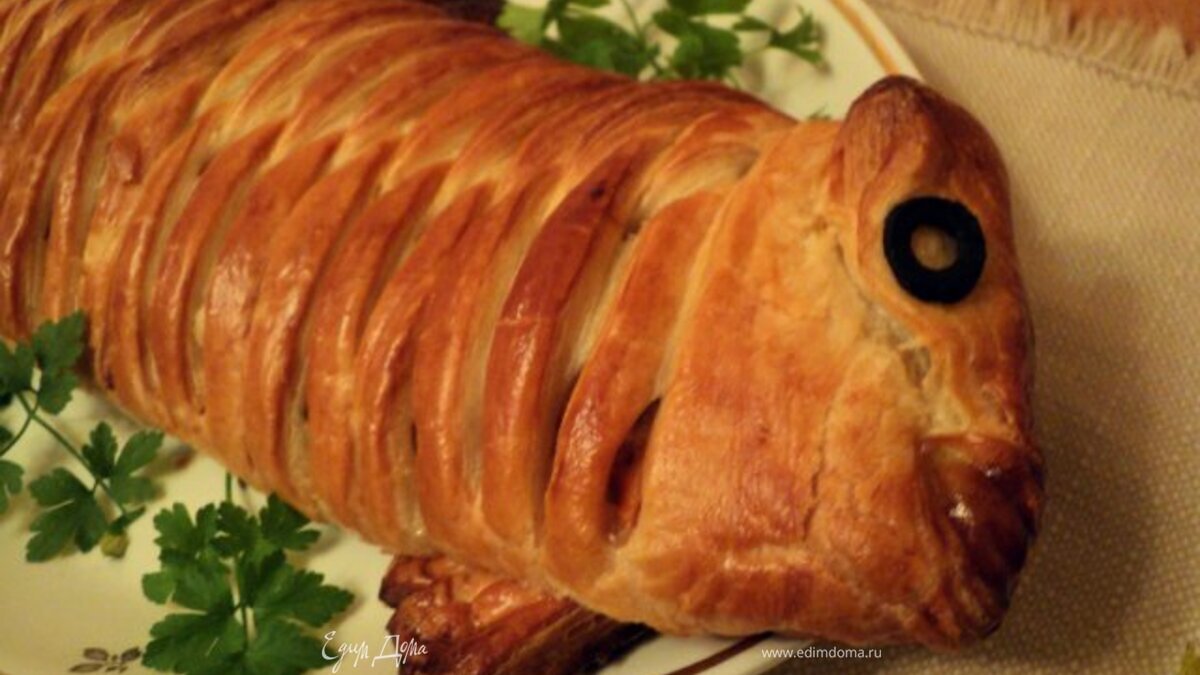 Пирог с рыбой «Золотая рыбка»