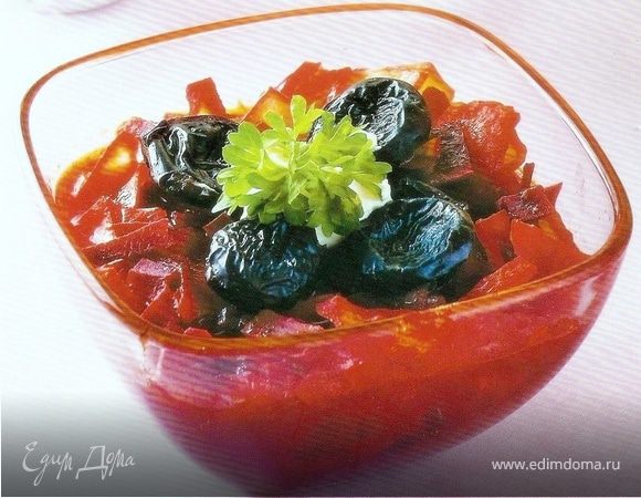 Вегетарианский борщ с черносливом Вегетарианский борщ с черносливом