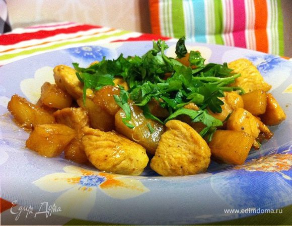 Курица с ананасами Курица с ананасами