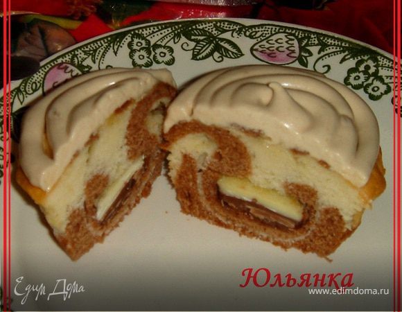 Маффины бисквитные с молочно-белым шоколадом Маффины бисквитные с молочно-белым шоколадом