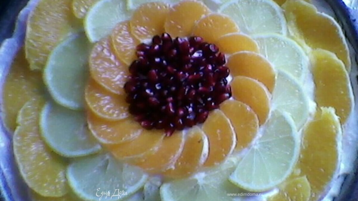 Торт - суфле с фруктами в желе