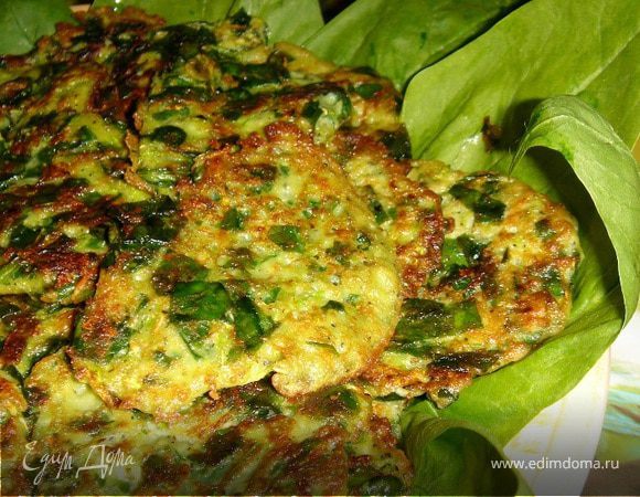 Оладушки со шпинатом
