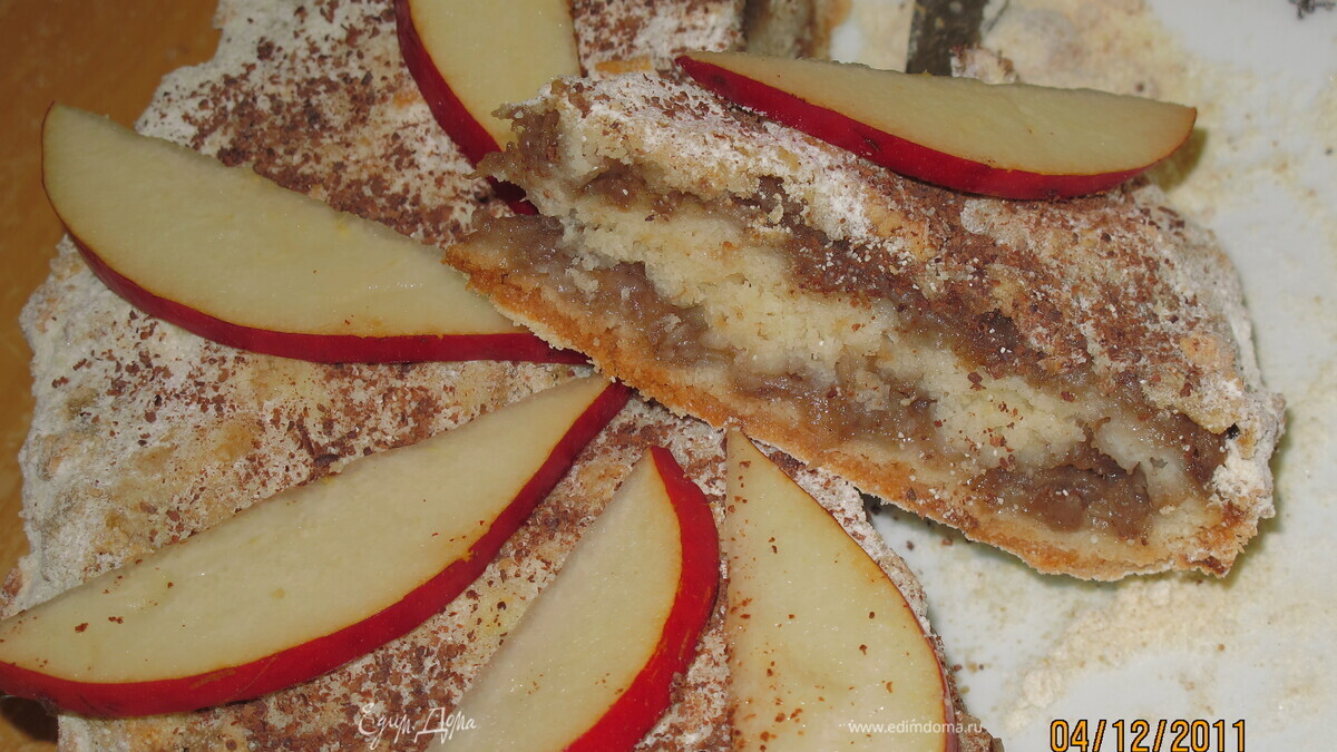 "Ленивый" пирог с грушами